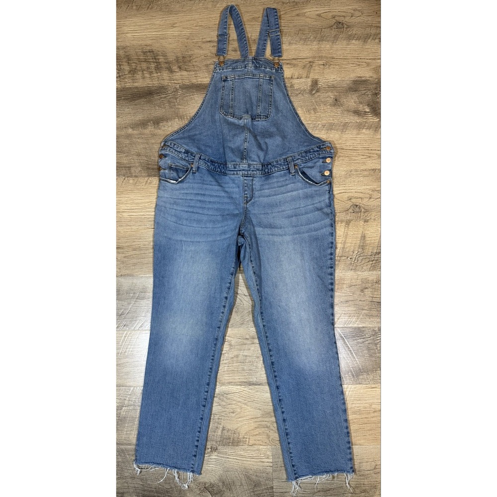Isabel Maternity By Ingrid & Isabel Overalls Womens 12 Blue Denim Bib Adjustable